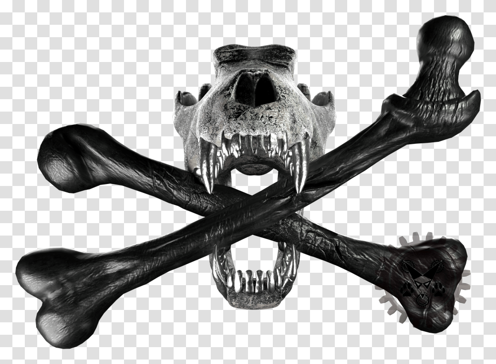 Skull And Crossbones Skull And Bones Arctic Wolf Black Wolf Skull And Crossbones, Skeleton Transparent Png