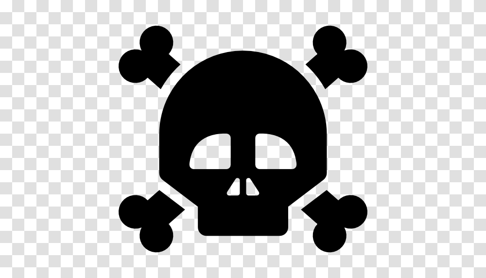 Skull And Crossbones, Stencil Transparent Png