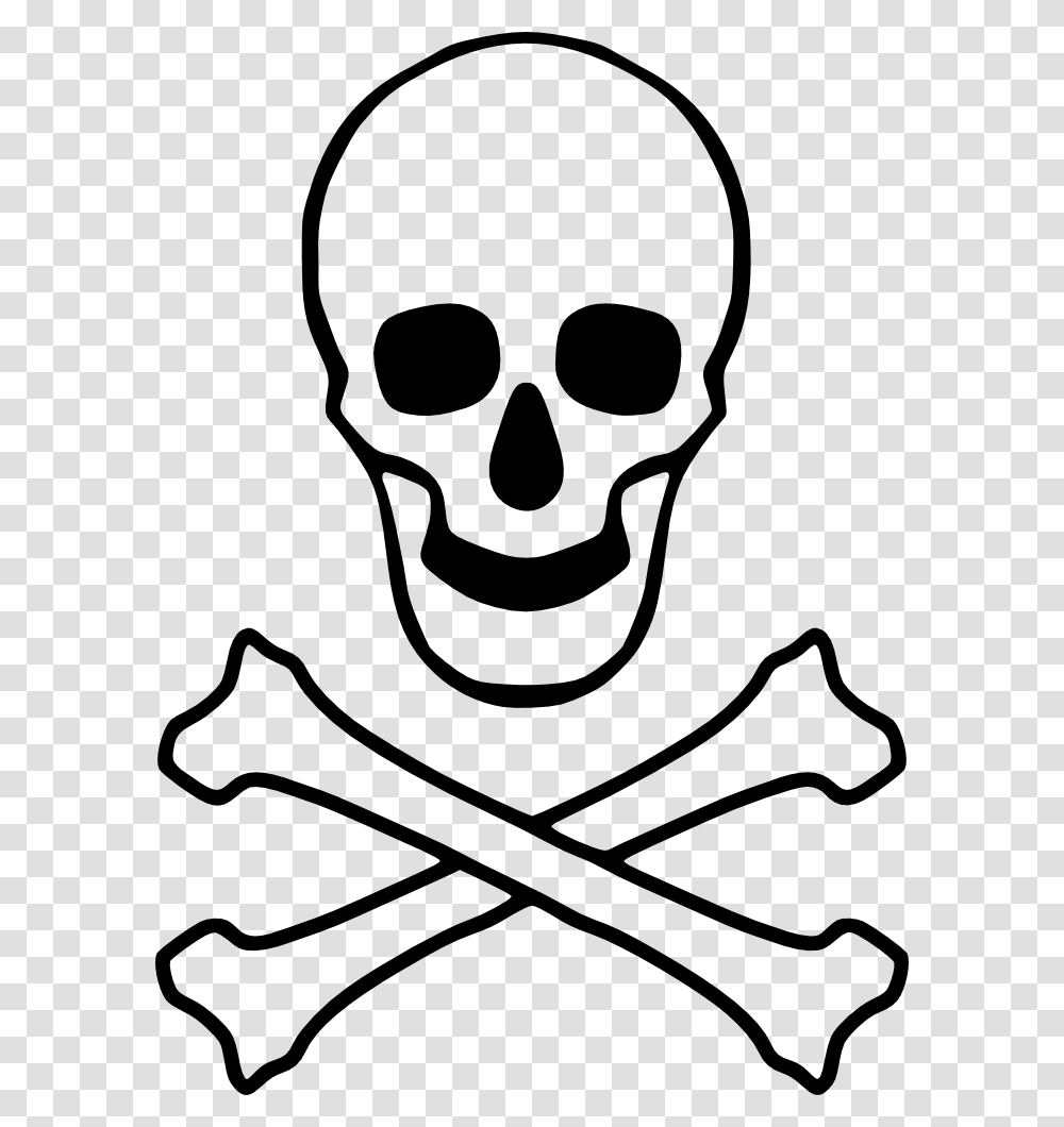 Skull And Crossbones, Face, Stencil, Drawing Transparent Png