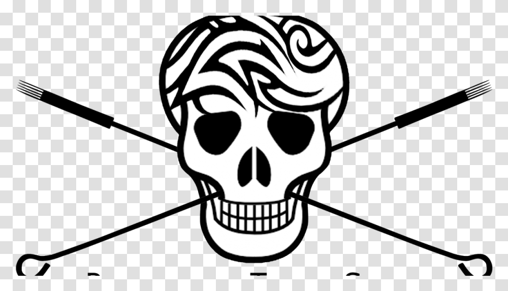 Skull And Crossbones Tattoos Skull And Crossbones, Bow, Face, Stencil, Pirate Transparent Png