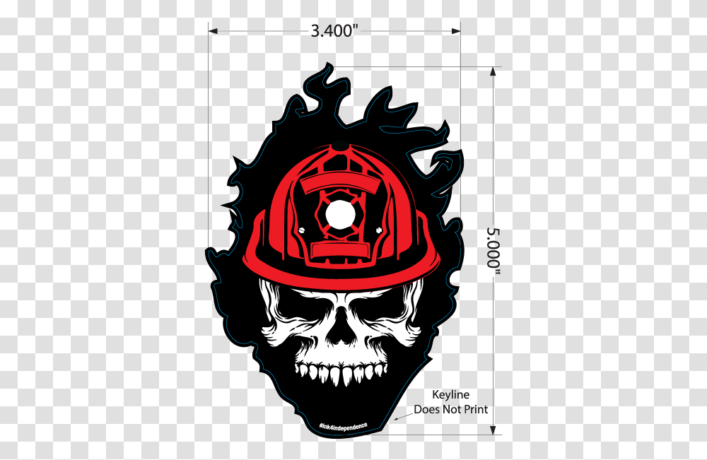 Skull And Flames, Poster, Advertisement, Apparel Transparent Png