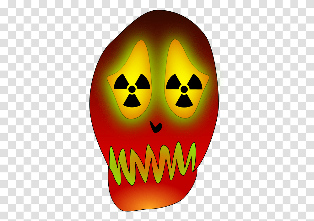 Skull And Nuclear Warning Radiation Symbol, Pac Man Transparent Png