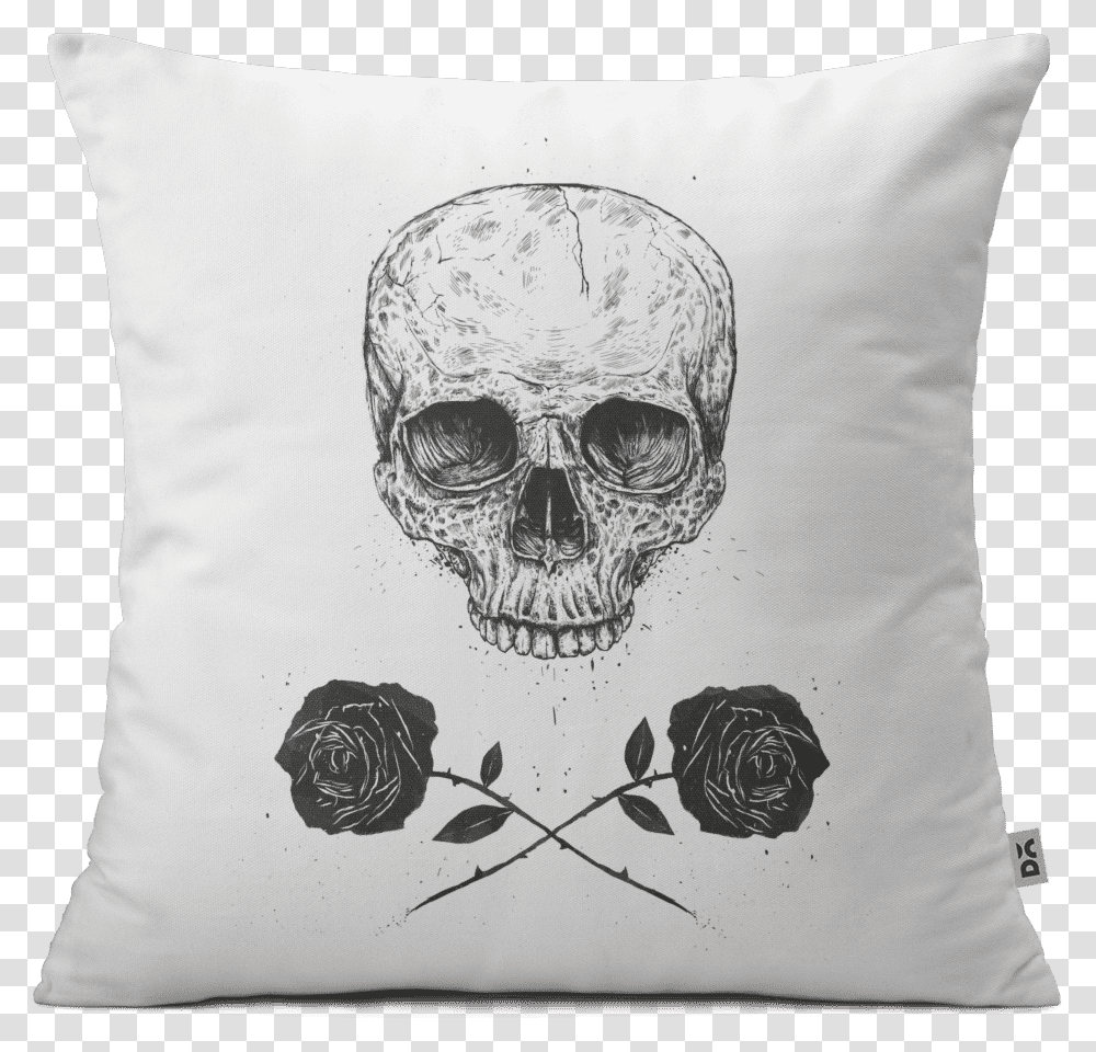 Skull And Roses Skull With Roses Drawing, Pillow, Cushion, Sunglasses, Accessories Transparent Png
