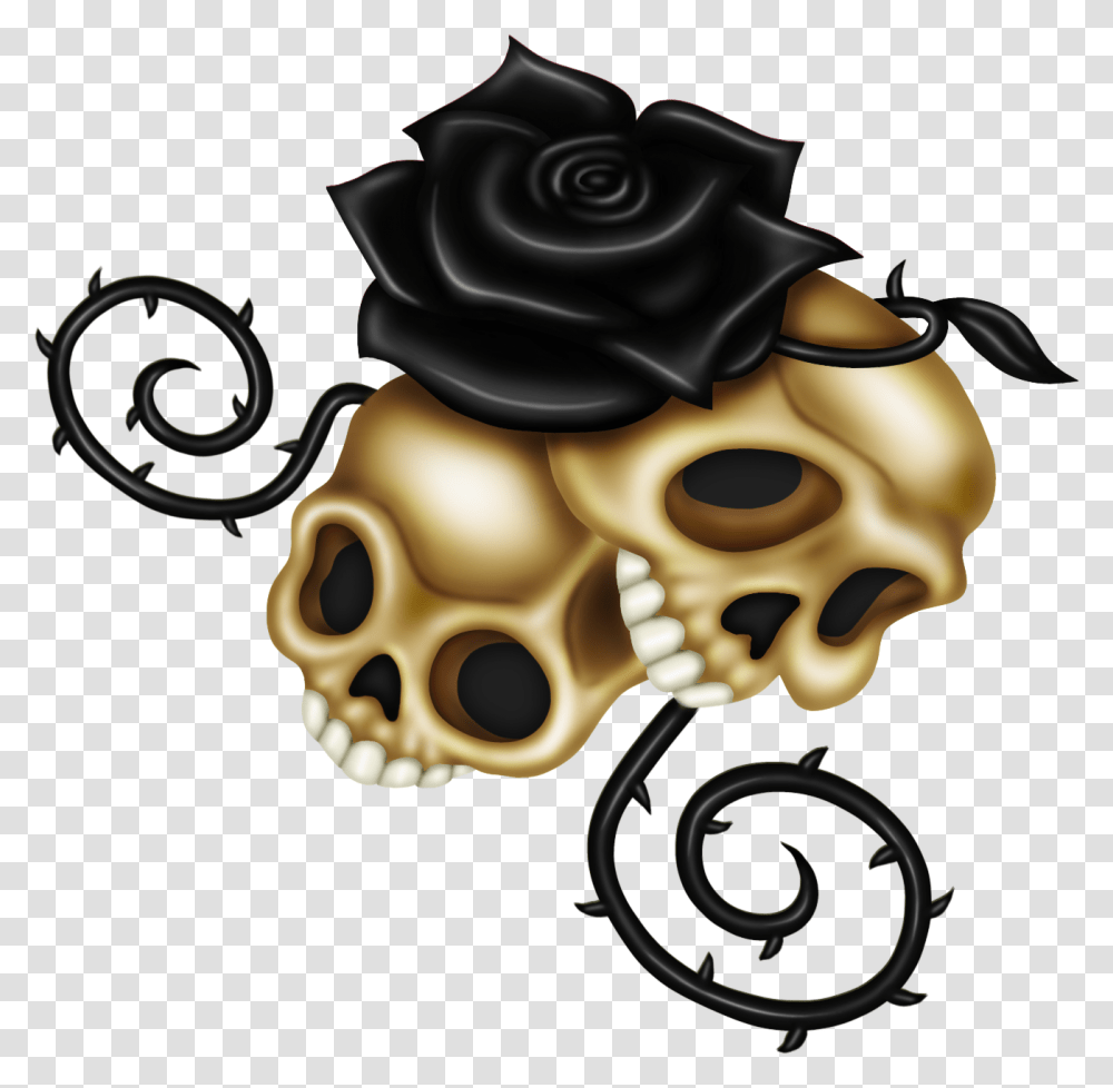 Skull Art, Floral Design, Pattern, Halloween Transparent Png