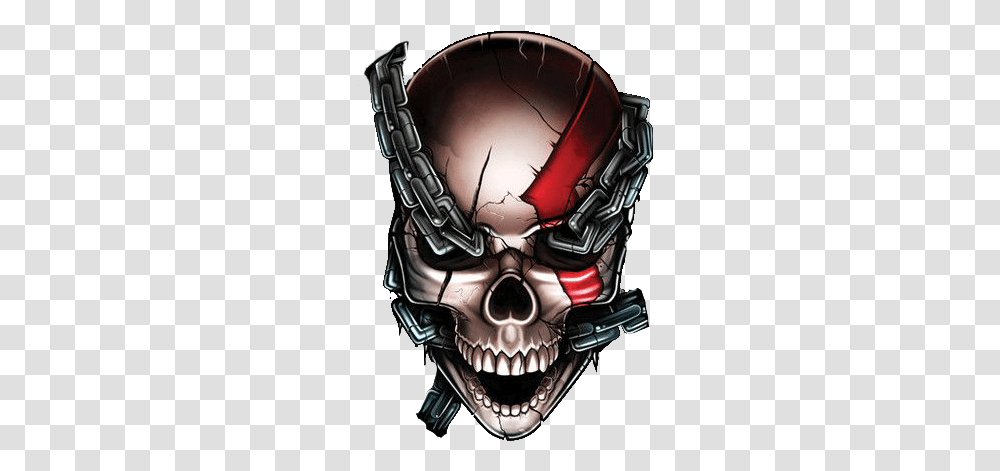 Skull Background God Of War Skull, Helmet, Clothing, Costume, Gun Transparent Png