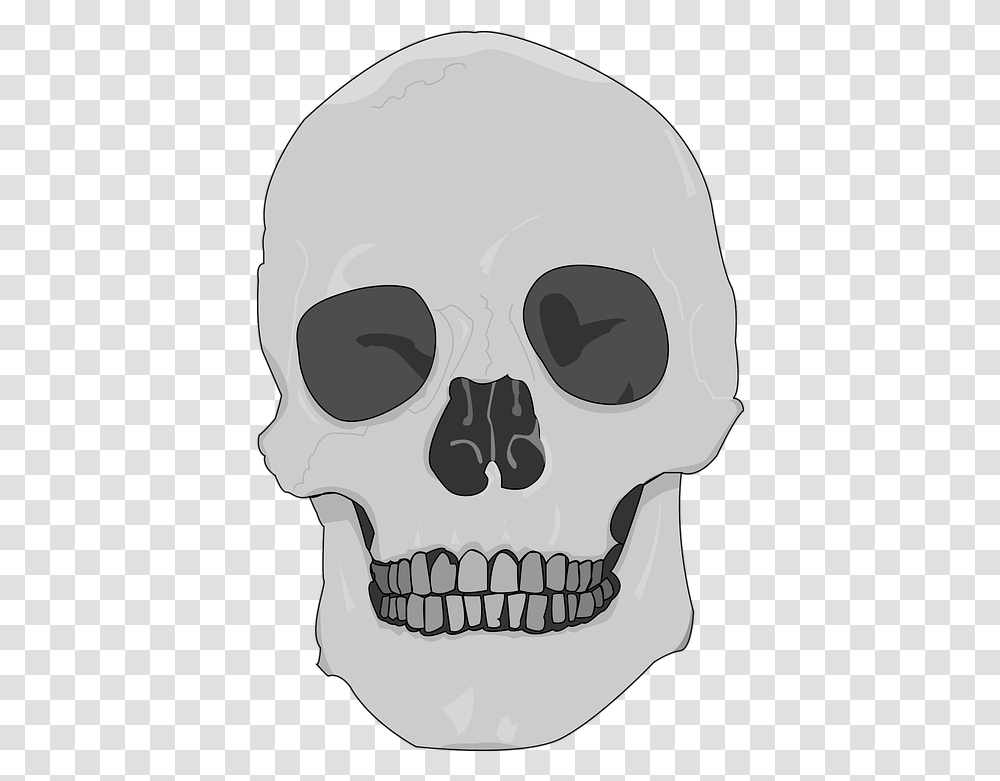 Skull Black And White Death Skull, Head, Alien, Teeth, Mouth Transparent Png