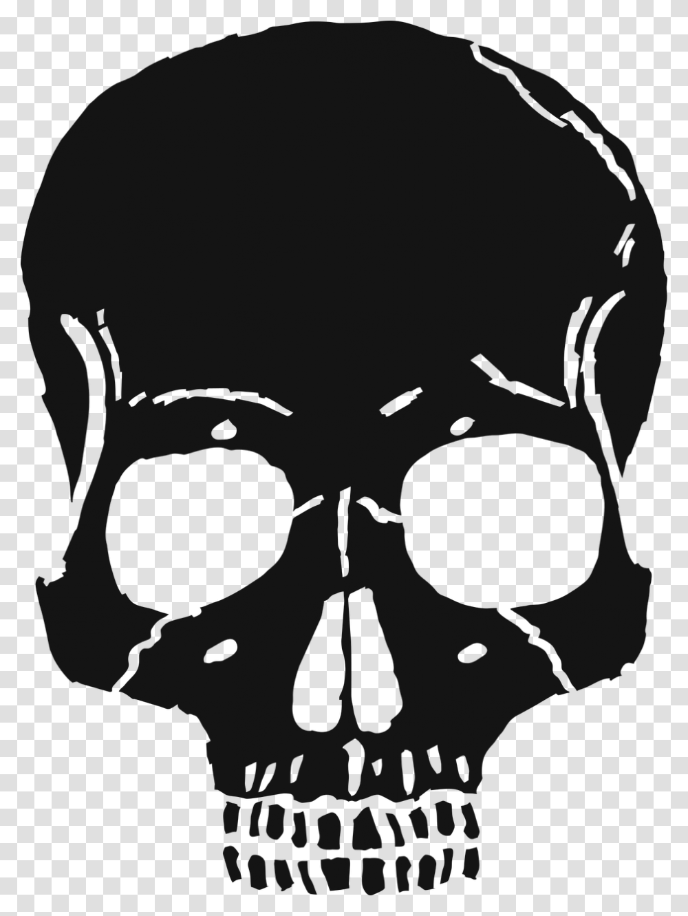Skull Bone Bones Skeleton Skeletal Creepy Spooky Moonraker Ian Fleming, Head, Face, Stencil, Goggles Transparent Png