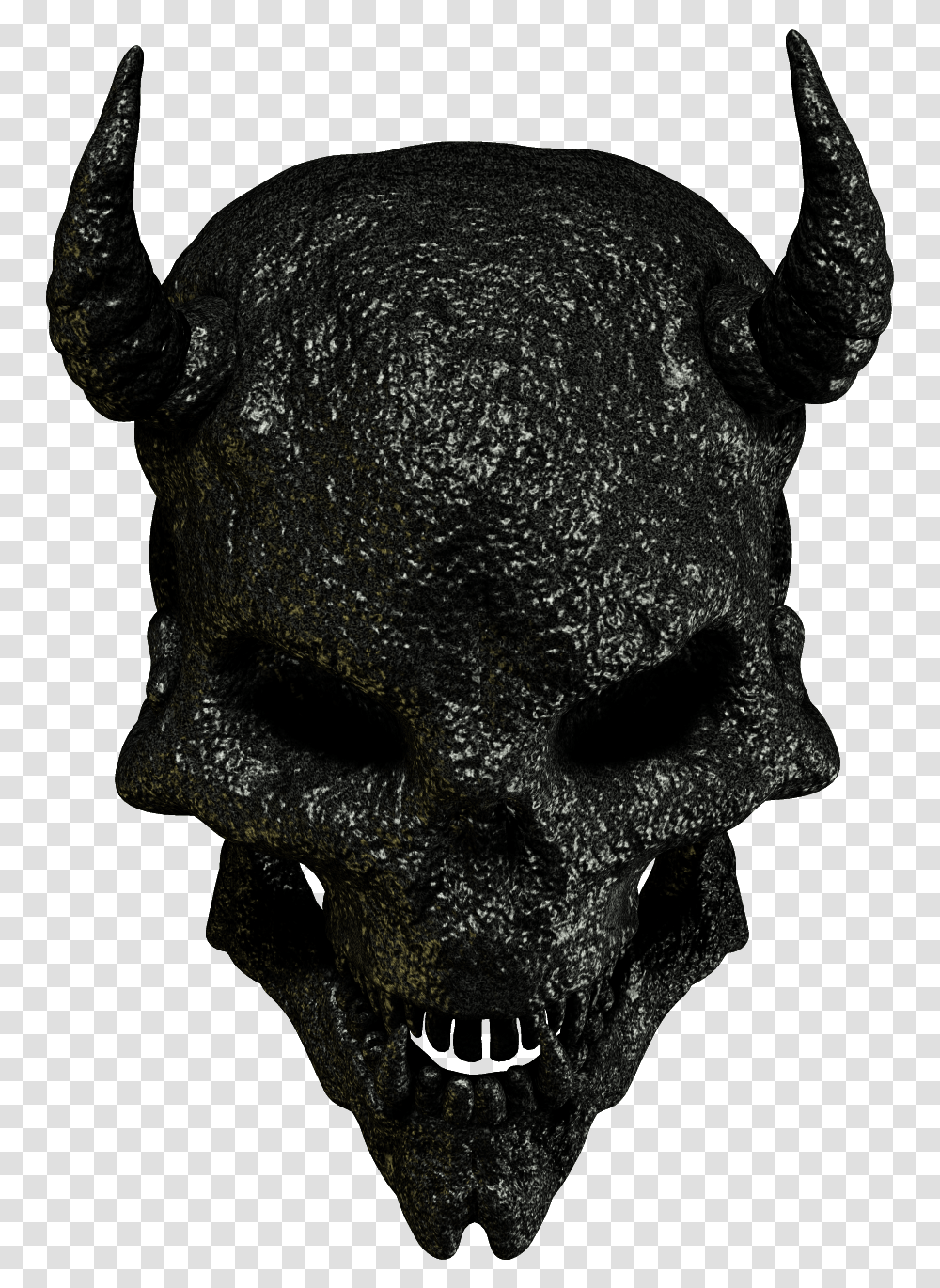 Skull Bone Head Demon Skull, Sculpture, Figurine, Mask Transparent Png