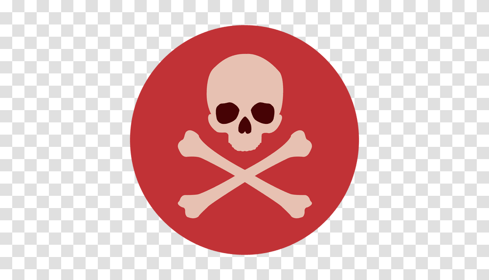Skull Bones Circle Icon, Label, Pirate Transparent Png