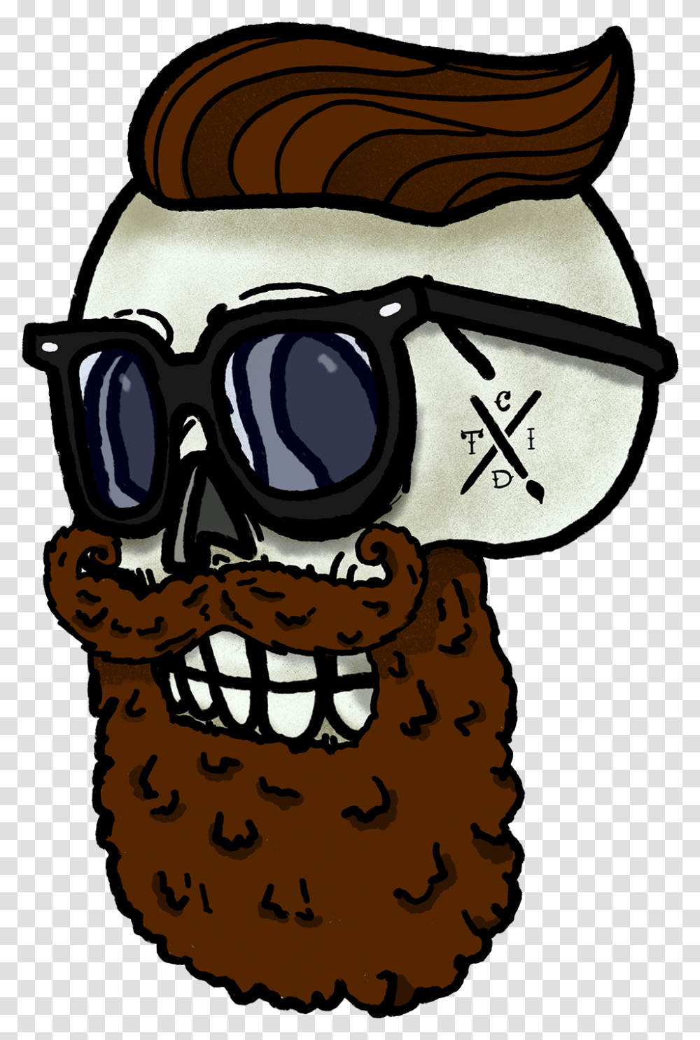 Skull Boy Hipster Design With Glasses Cartoon, Goggles, Accessories, Accessory, Poster Transparent Png