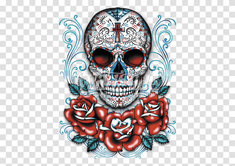 Skull Calavera Dead Sugar T Shirt Skulls Of Clipart Day Of The Dead Free, Doodle, Drawing, Modern Art Transparent Png
