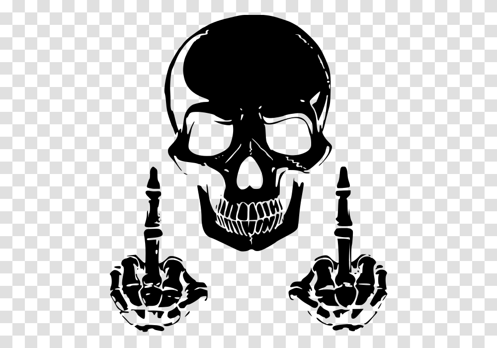 Skull Clip Art Skull With Middle Finger, Stencil, Sunglasses, Accessories, Accessory Transparent Png