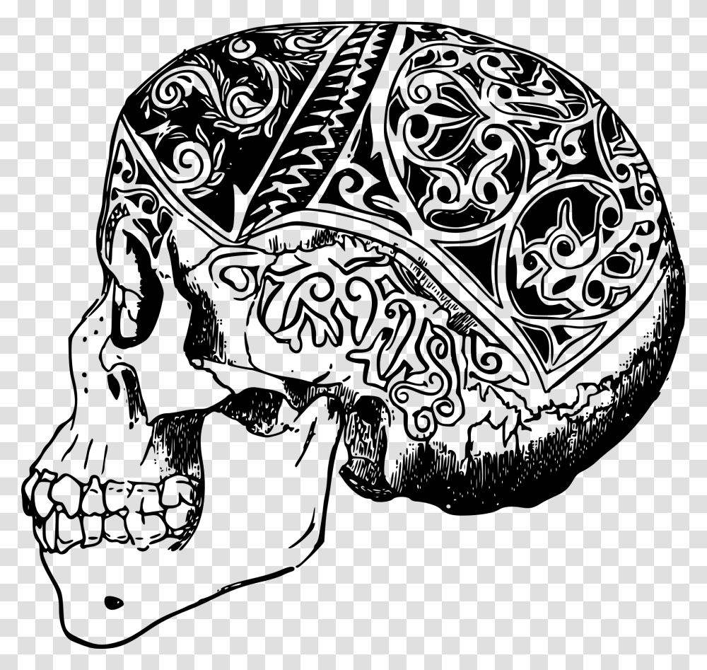 Skull Clip Art Tattoos, Drawing, Statue, Sculpture, Painting Transparent Png