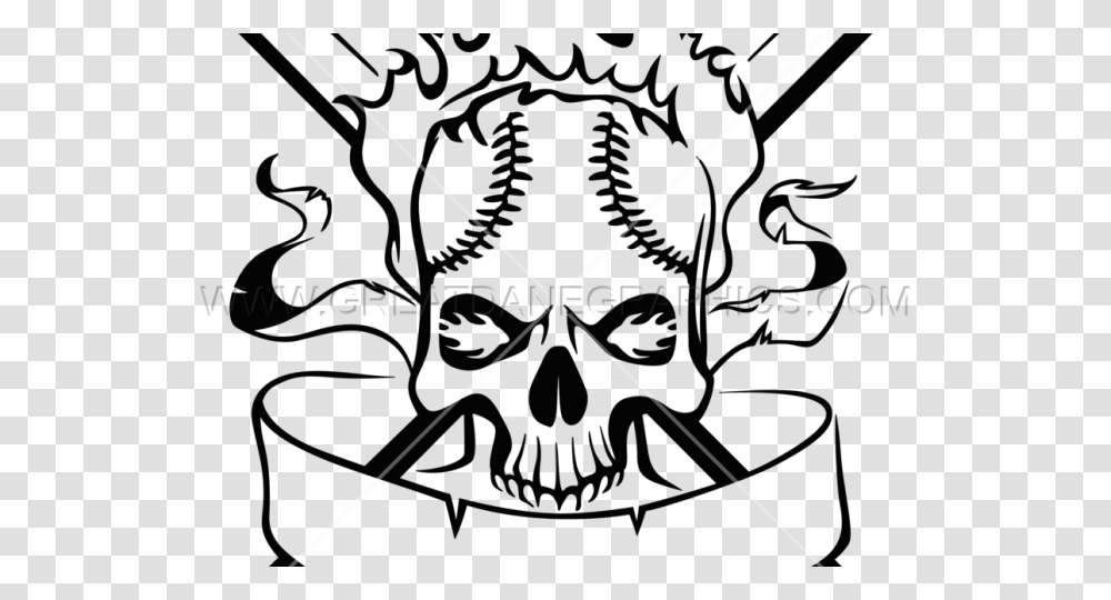 Skull Clipart Black And White Skull Baseball Clipart, Arrow, Weapon, Weaponry Transparent Png