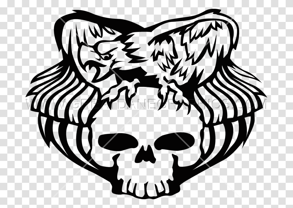 Skull Clipart Eagle, Plant, Leaf, Pattern Transparent Png