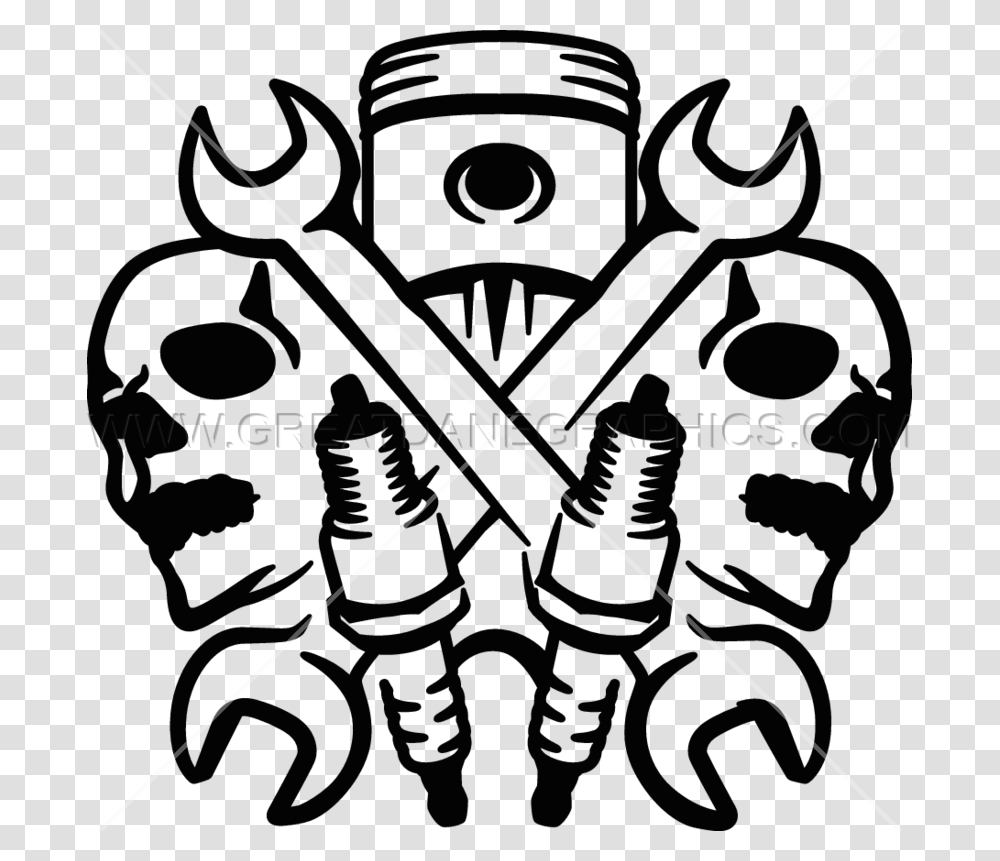 Skull Clipart Mechanic, Person, Human, Emblem Transparent Png