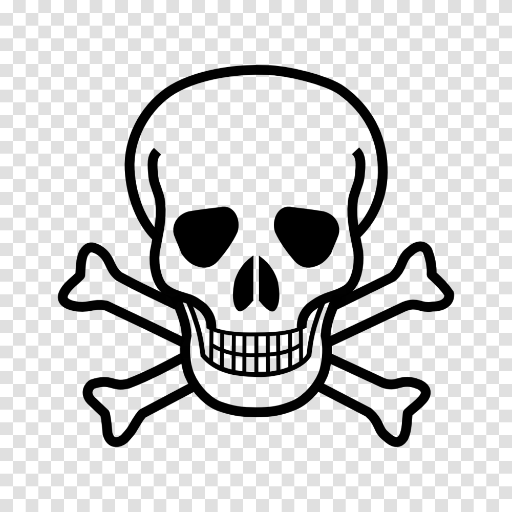 Skull Clipart, Logo, Trademark, Stencil Transparent Png