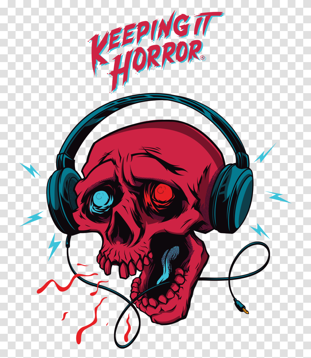 Skull Color Logotype Horror Logo, Poster, Advertisement, Electronics Transparent Png