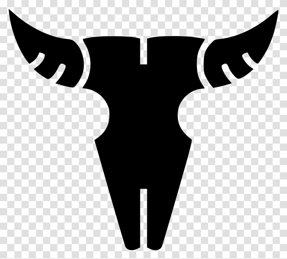 Skull Cow Bull Desert Wild Death Bones Comments, Axe, Tool, Stencil, Silhouette Transparent Png