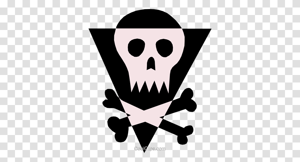 Skull Crossbones Royalty Free Vector Clip Art Illustration, Emblem, Recycling Symbol, Stencil Transparent Png