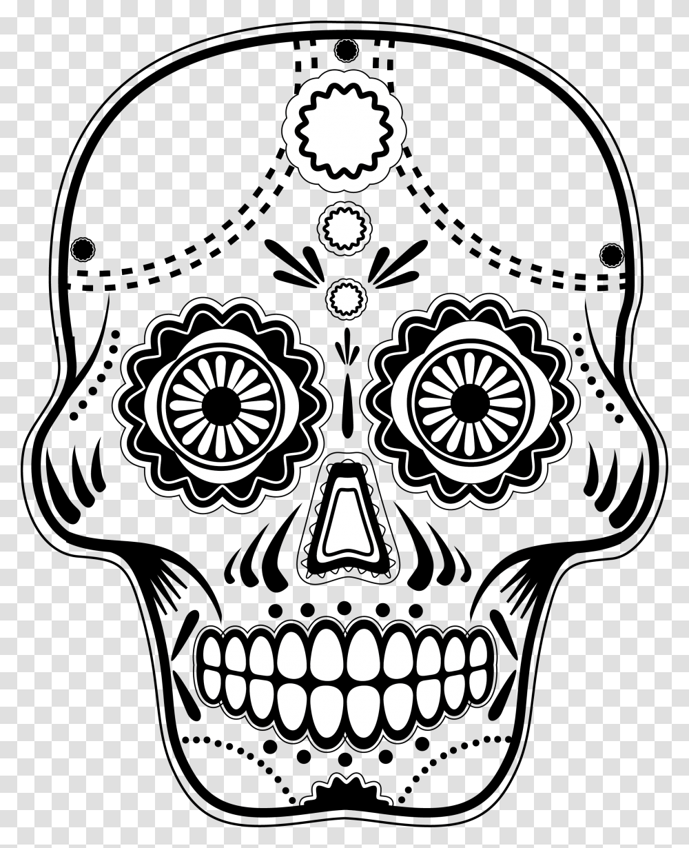 Skull, Doodle, Drawing, Stencil Transparent Png