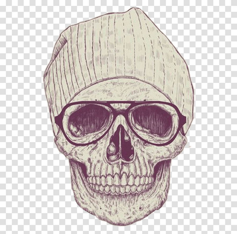 Skull Drawing Beanie Skull With A Beanie Drawing, Head, Sketch, Doodle Transparent Png