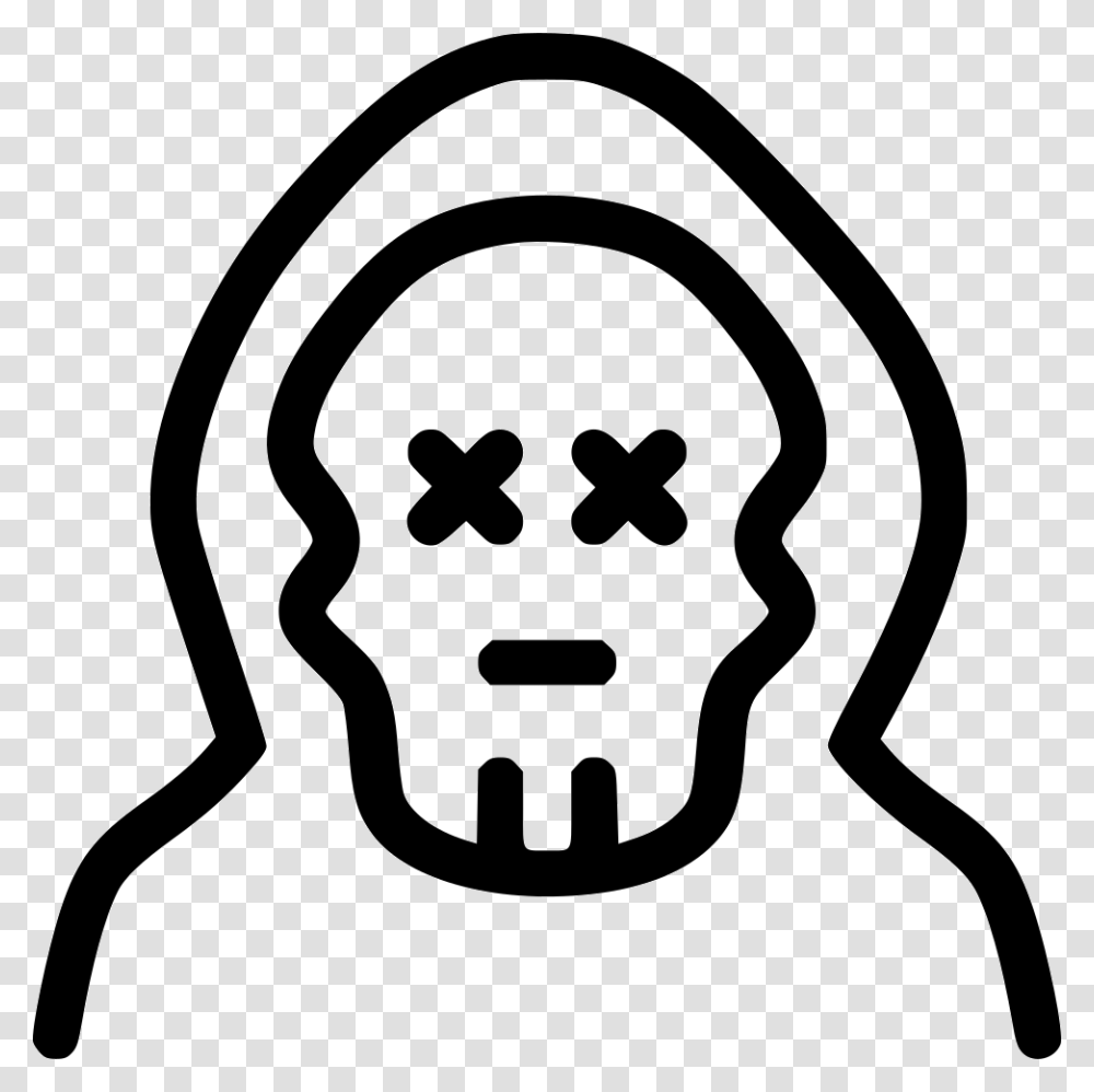 Skull Evil Witch Ghost Monster Dead Portable Network Graphics, Stencil, Label, Sticker Transparent Png