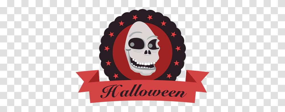 Skull Face Halloween Label & Svg Vector File Skull, Poster, Advertisement, Pirate, Logo Transparent Png