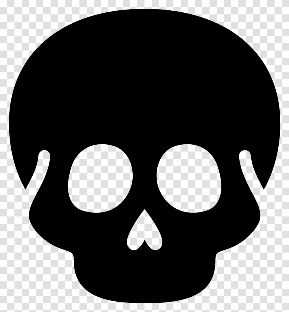 Skull Filled Icon An Empty Skull Mandible Missing Clean Flat Icon Skull, Gray, World Of Warcraft Transparent Png