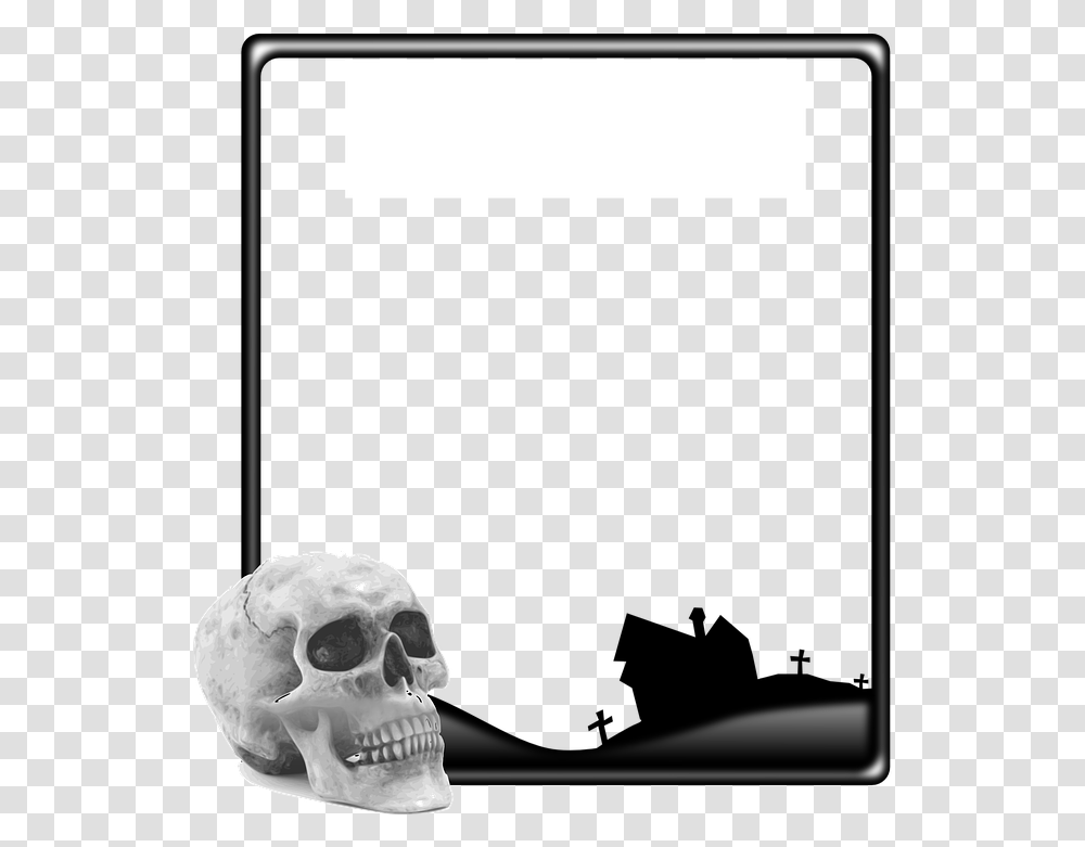 Skull Frame Halloween Free Vector Graphic On Pixabay Human Skull, Skeleton, X-Ray, Ct Scan, Medical Imaging X-Ray Film Transparent Png