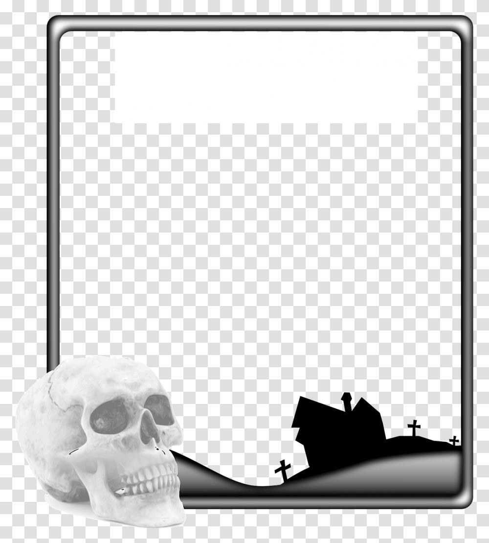 Skull Frame Halloween Free Vector Graphic On Pixabay Skull Frame, X-Ray, Medical Imaging X-Ray Film, Ct Scan Transparent Png