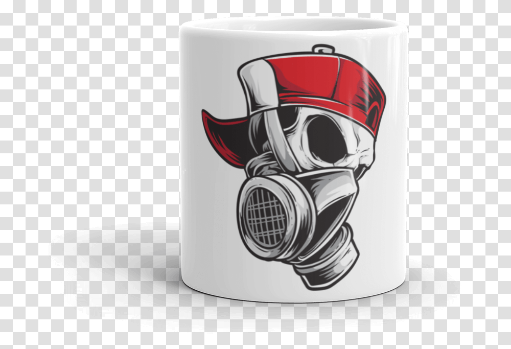 Skull Gas Mask Mug Coffee Cup, Helmet, Apparel Transparent Png