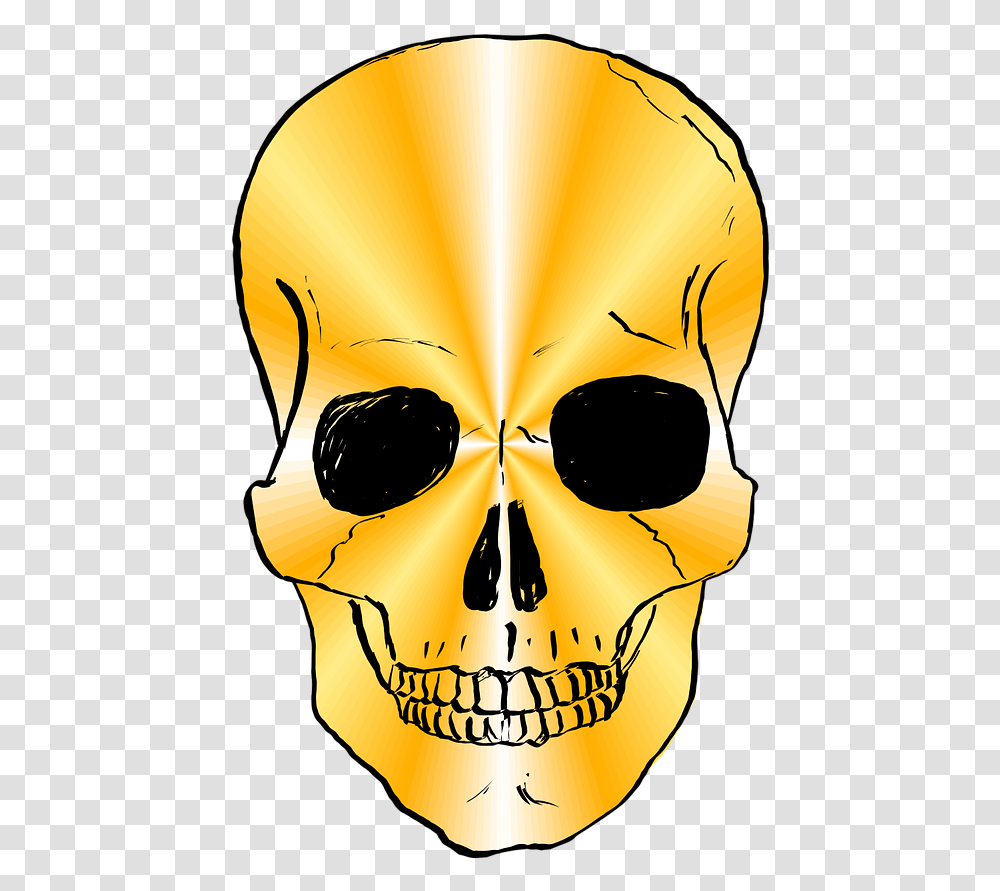 Skull Gold, Lamp, Label Transparent Png