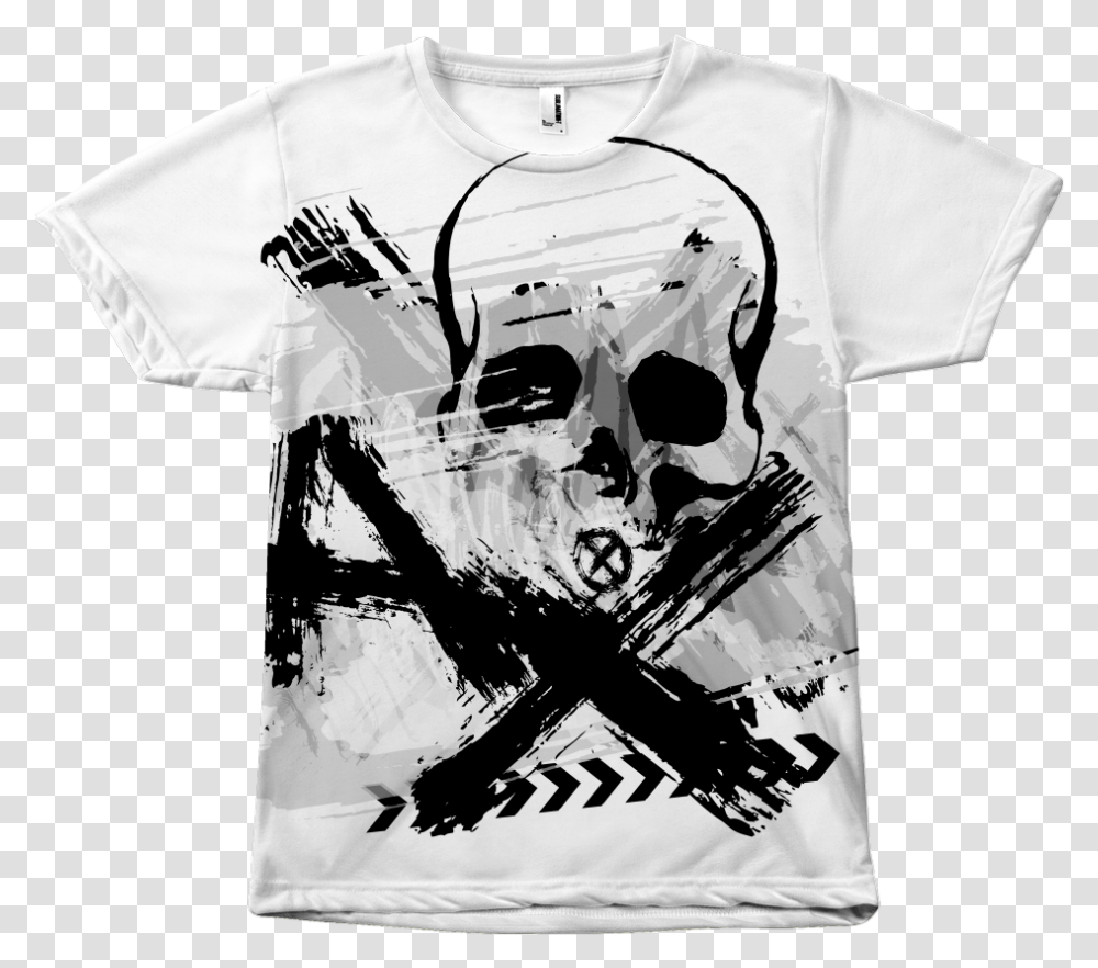 Skull Grunge Clothing, Apparel, T-Shirt Transparent Png