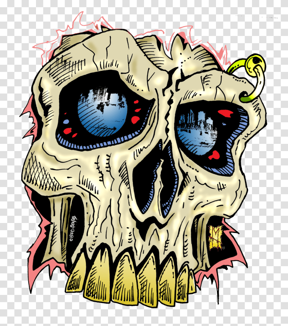 Skull Hard, Person, Drawing, Poster Transparent Png