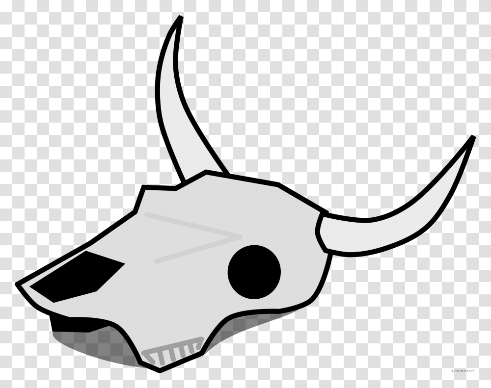 Skull Head Encode Clipart To Base Animal Skull Cartoon, Stencil Transparent Png