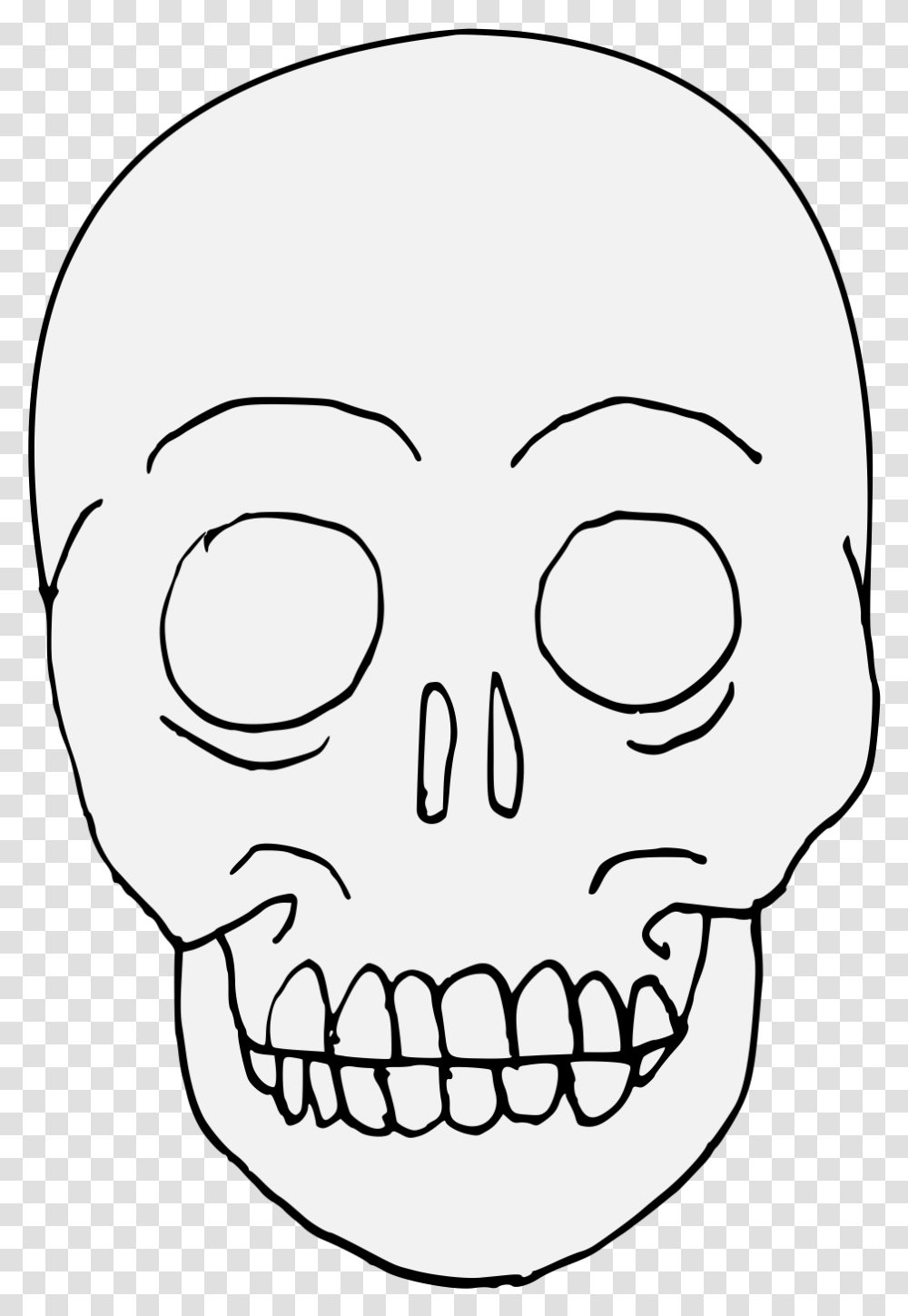 Skull, Head, Skin, Face, Stencil Transparent Png