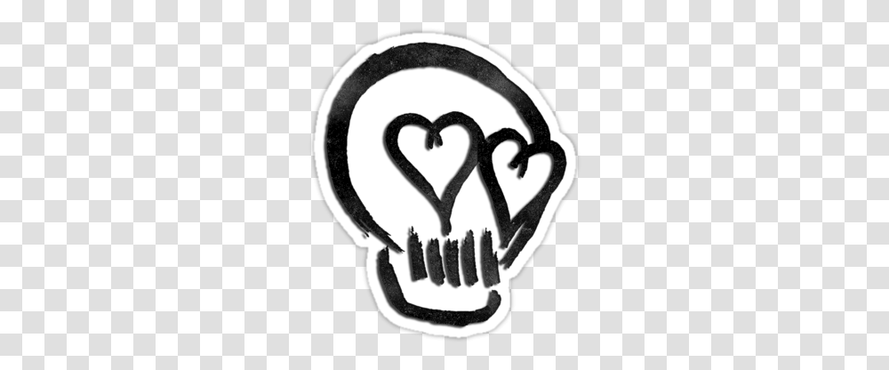 Skull Heart Picture 5 Seconds Of Summer Sticker, Label, Text, Logo, Symbol Transparent Png