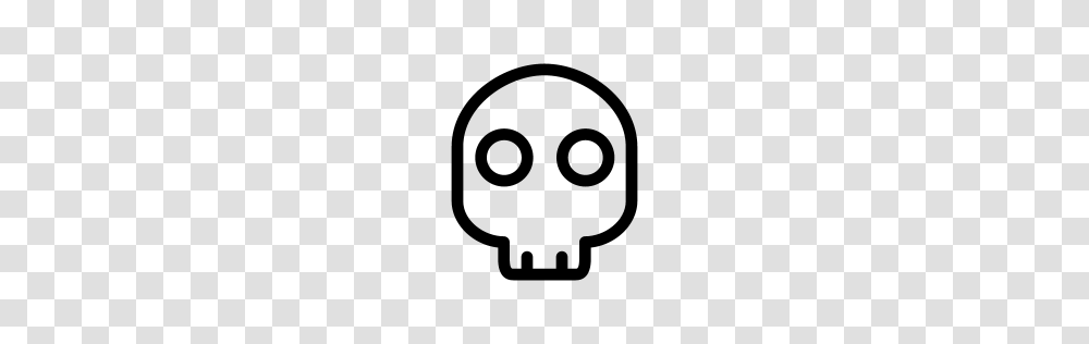 Skull Icon Line Iconset Iconsmind, Gray, World Of Warcraft Transparent Png