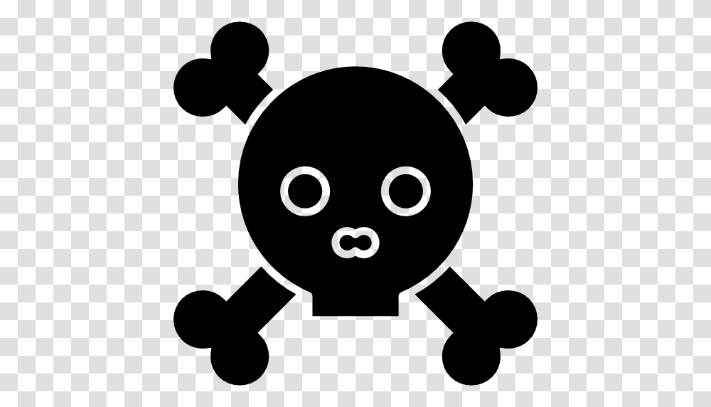 Skull Icon, Stencil, Silhouette Transparent Png