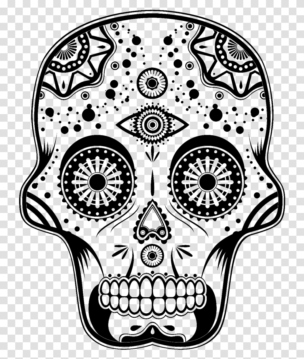 Skull Image Free Download Symbol For Dia De Los Muertos, Pattern, Rug, Floral Design Transparent Png