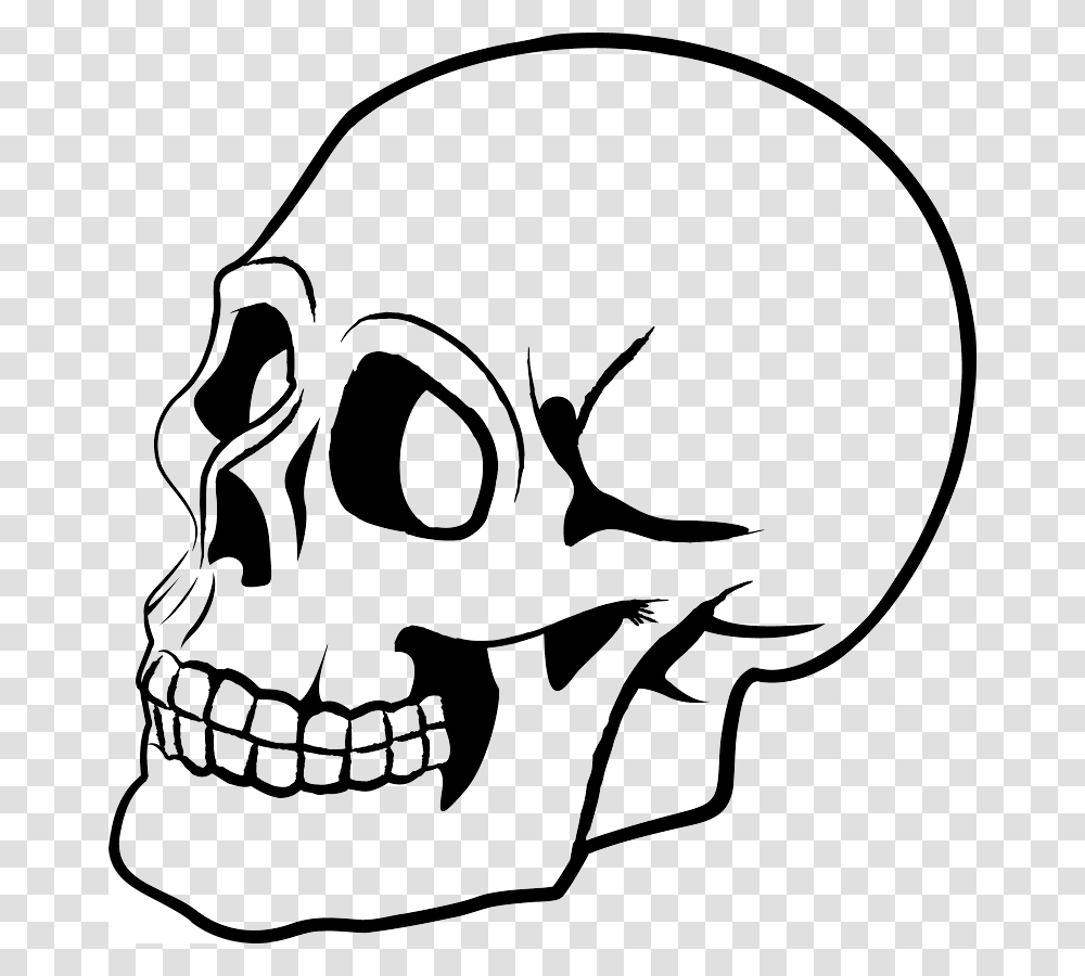 Skull Images Free Download, Stencil, Face, Pillow, Cushion Transparent Png