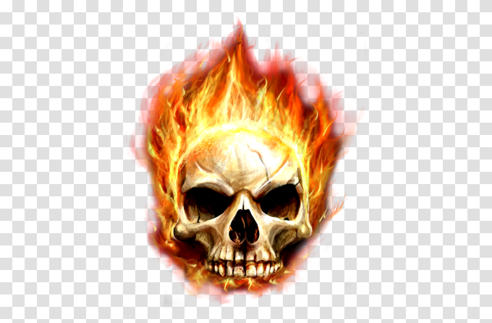 Skull In Fire Psd Official Psds Flaming Skull, Bonfire, Flame, Skin, Head Transparent Png