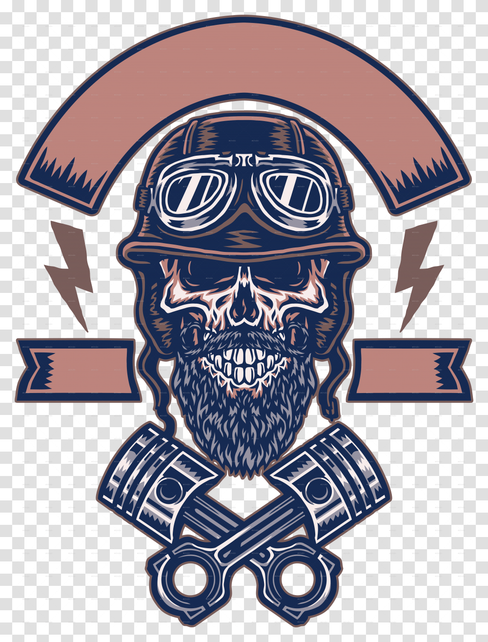 Skull In Helmet With Crossed Pistons Logo, Art, Text, Graphics, Symbol Transparent Png