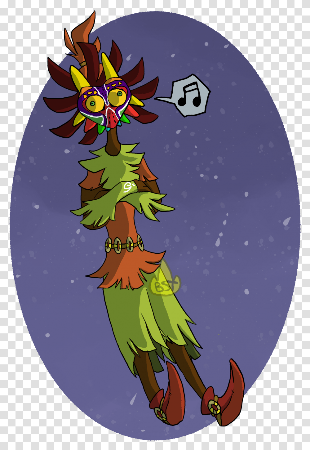 Skull Kid Illustration Cartoon, Tree, Plant, Ornament, Christmas Tree Transparent Png
