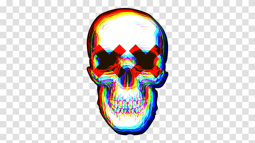 Skull, Lighting, Neon, Purple Transparent Png