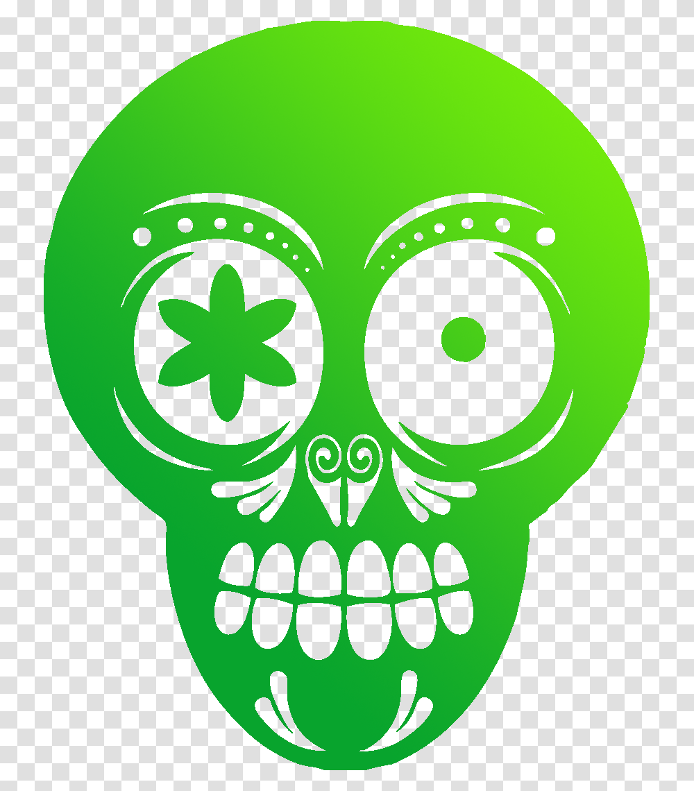 Skull, Logo, Green Transparent Png