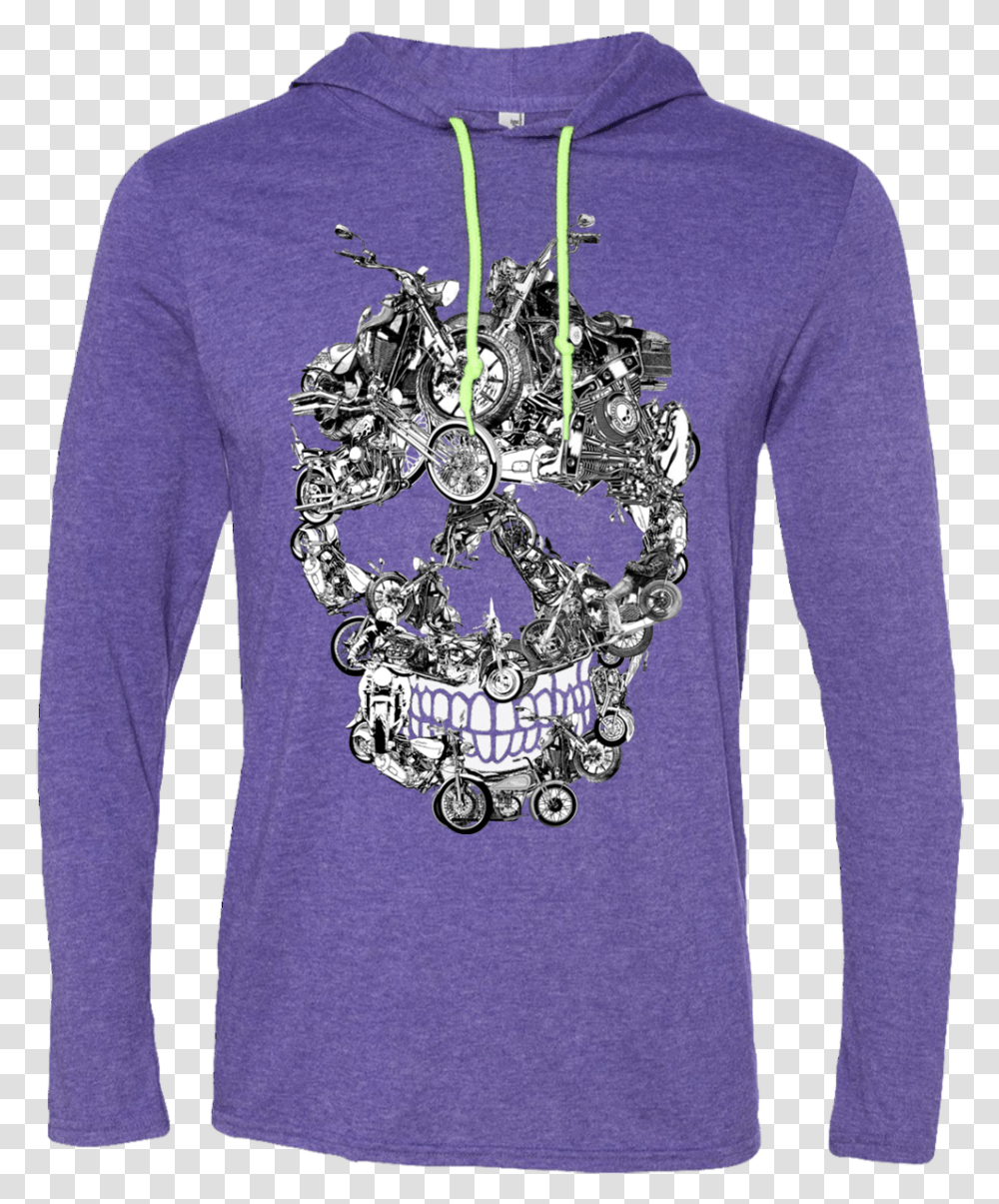 Skull Men Hoodie Hoodie, Sleeve, Clothing, Apparel, Long Sleeve Transparent Png