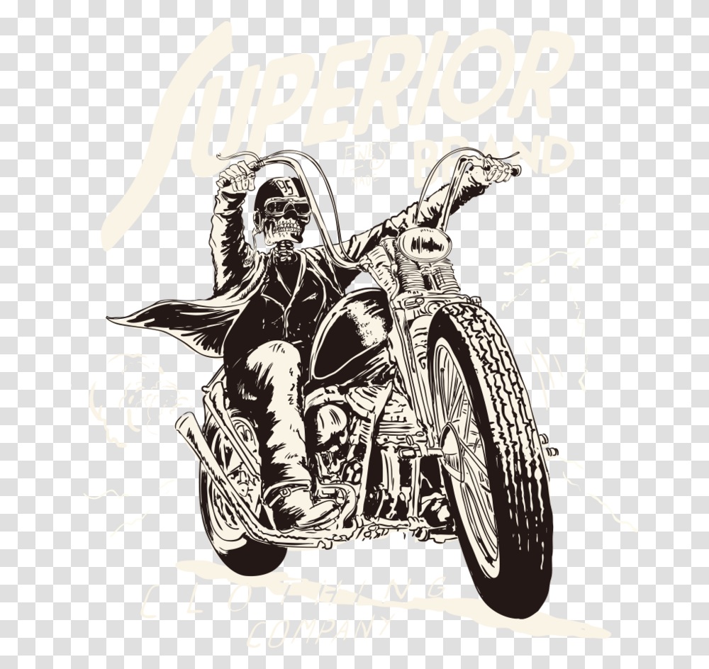 Skull Motorcycle Vector, Poster, Advertisement, Wheel, Machine Transparent Png