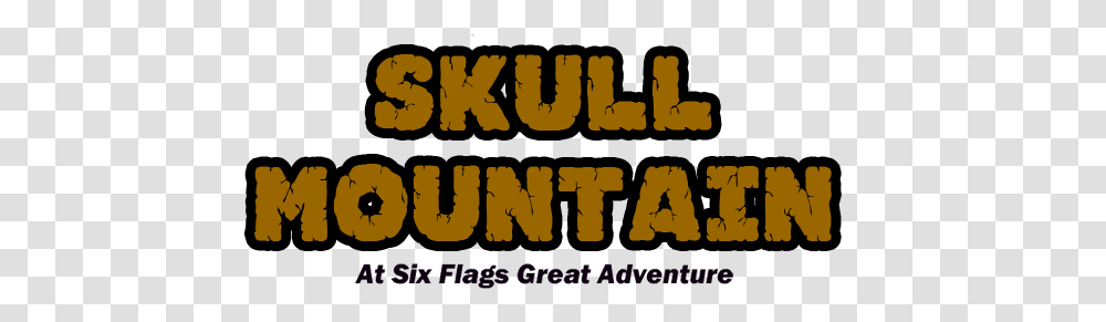 Skull Mountain Rolling Thunder Six Flags, Text, Label, Alphabet, Word Transparent Png
